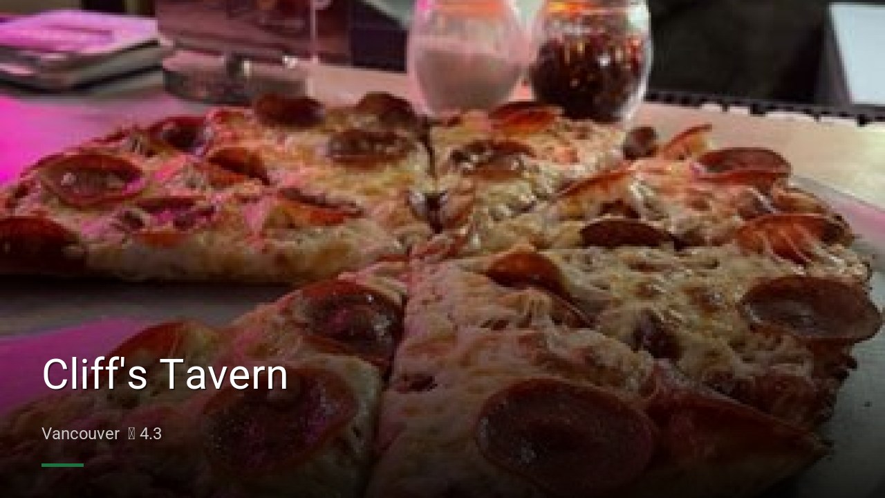 Cliff's Tavern - Sports Bars in Vancouver