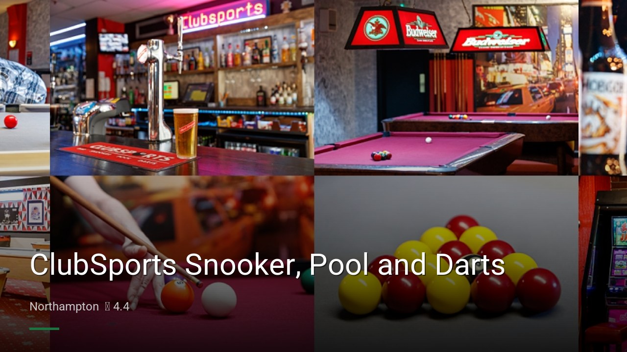 ClubSports Snooker, Pool and Darts - Sports Bars in Northampton