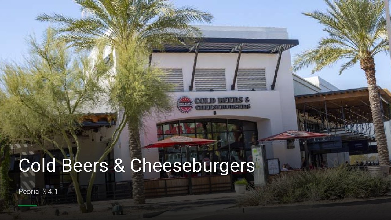 Cold Beers & Cheeseburgers - Sports Bars in Peoria