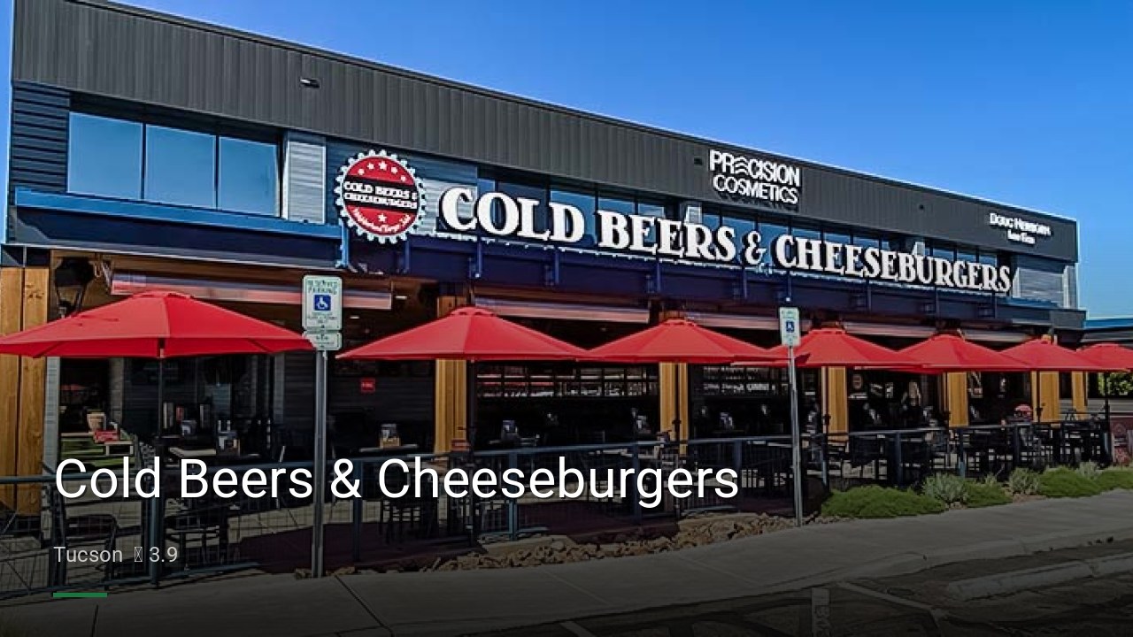 Cold Beers & Cheeseburgers - Sports Bars in Tucson