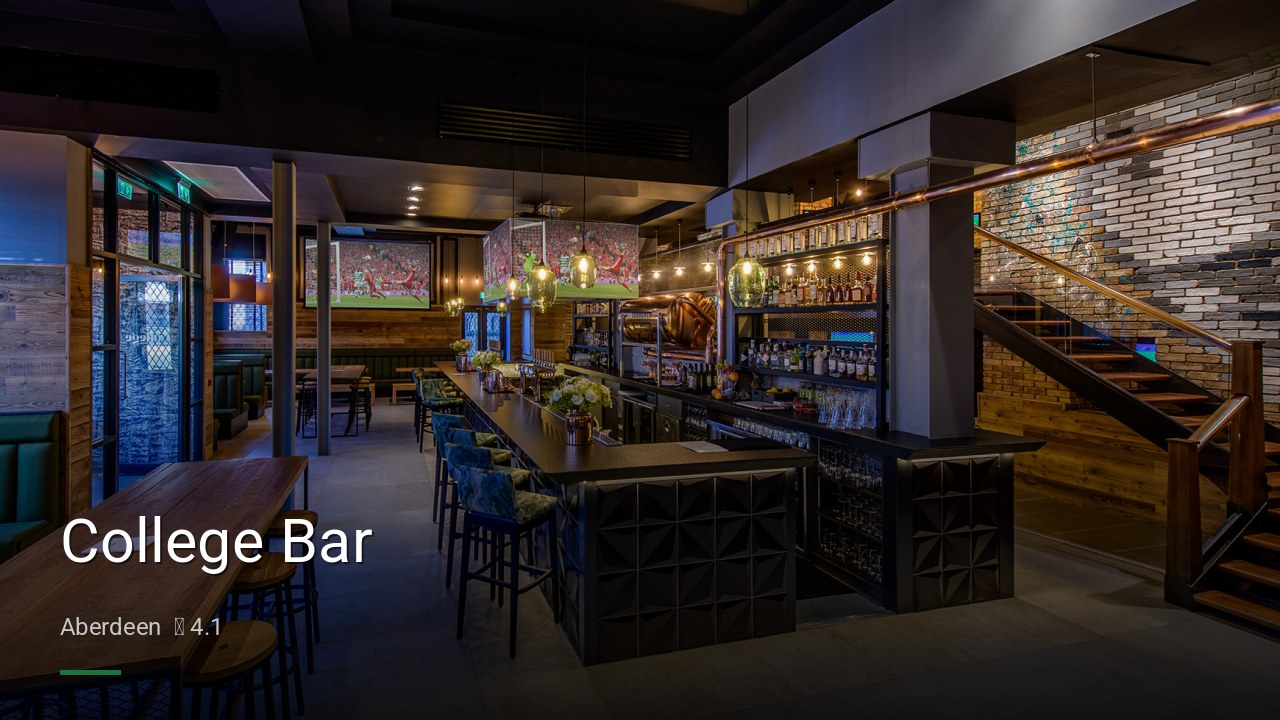 College Bar - Sports Bars in Aberdeen