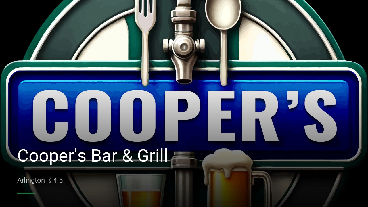 Cooper's Bar & Grill - Sports Bars in Arlington