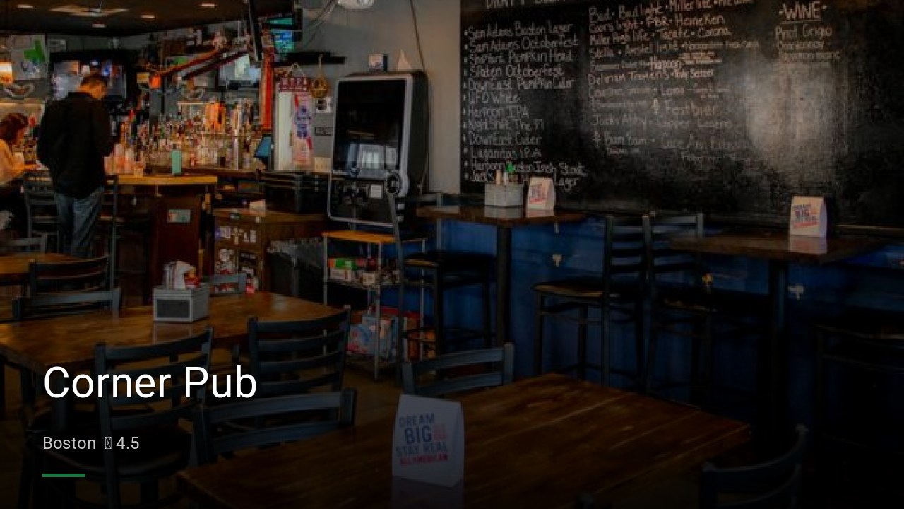 Corner Pub - Sports Bars in Boston