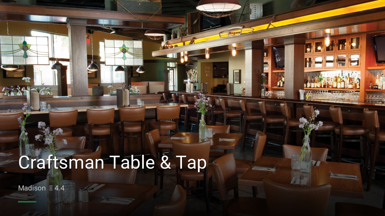 Craftsman Table & Tap - Sports Bars in Madison