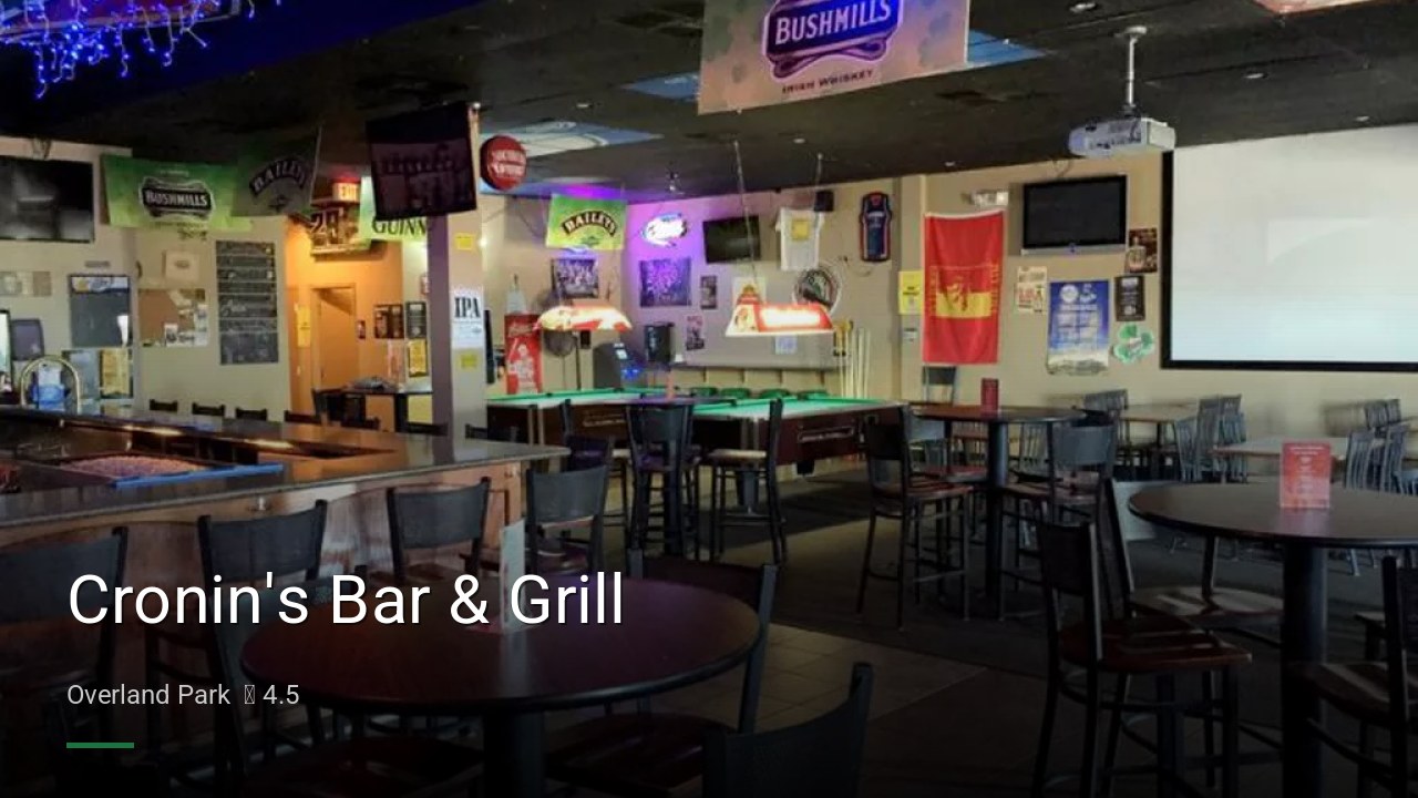 Cronin's Bar & Grill - Sports Bars in Overland Park