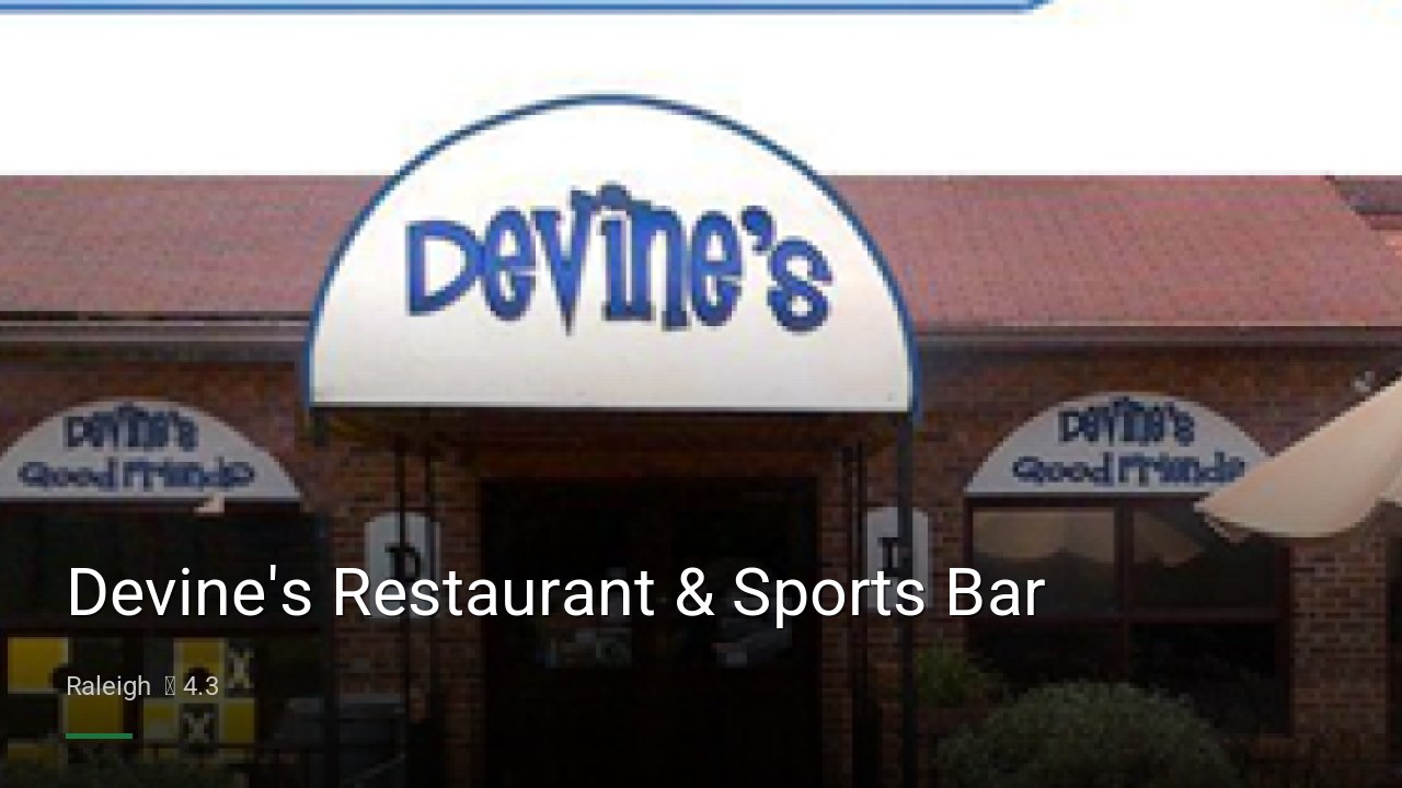 Devine's Restaurant & Sports Bar - Sports Bars in Raleigh