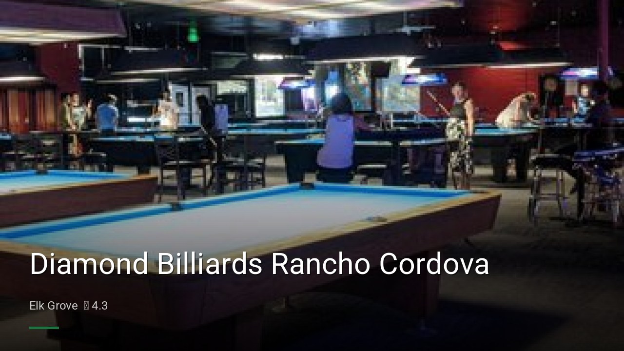 Diamond Billiards Rancho Cordova - Sports Bars in Elk Grove