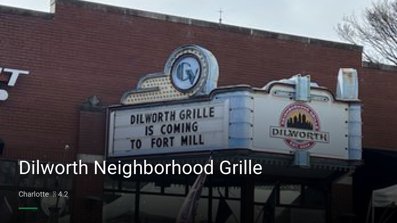 Dilworth Neighborhood Grille - Sports Bars in Charlotte