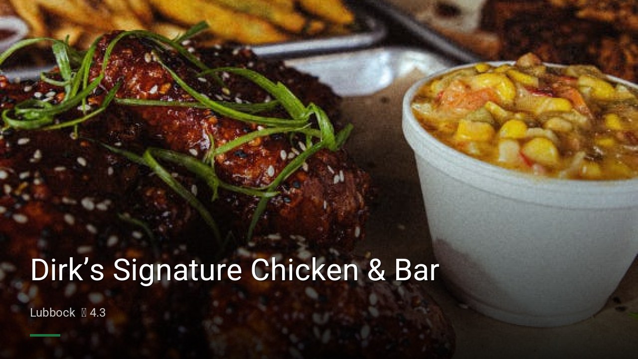 Dirk’s Signature Chicken & Bar - Sports Bars in Lubbock