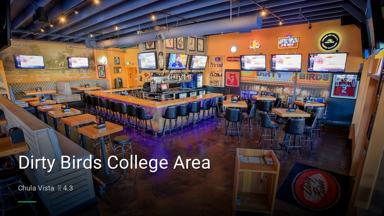 Dirty Birds College Area - Sports Bars in Chula Vista