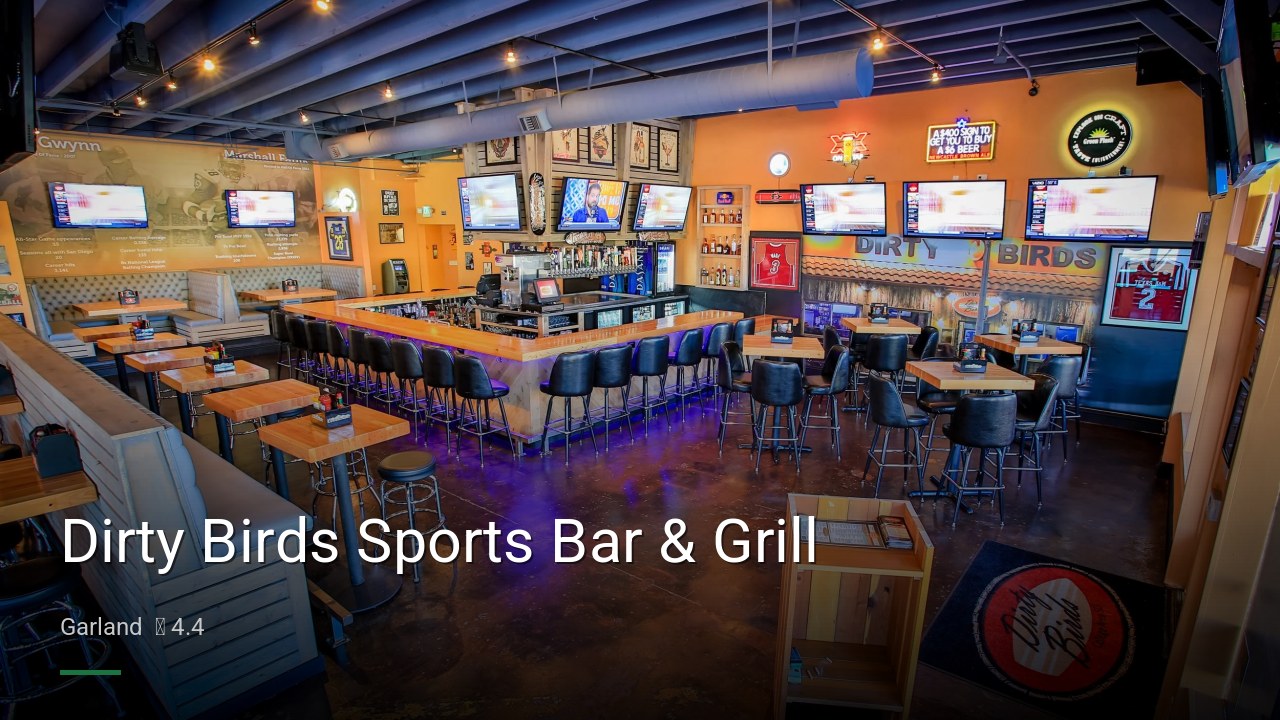 Dirty Birds Sports Bar & Grill - Sports Bars in Garland