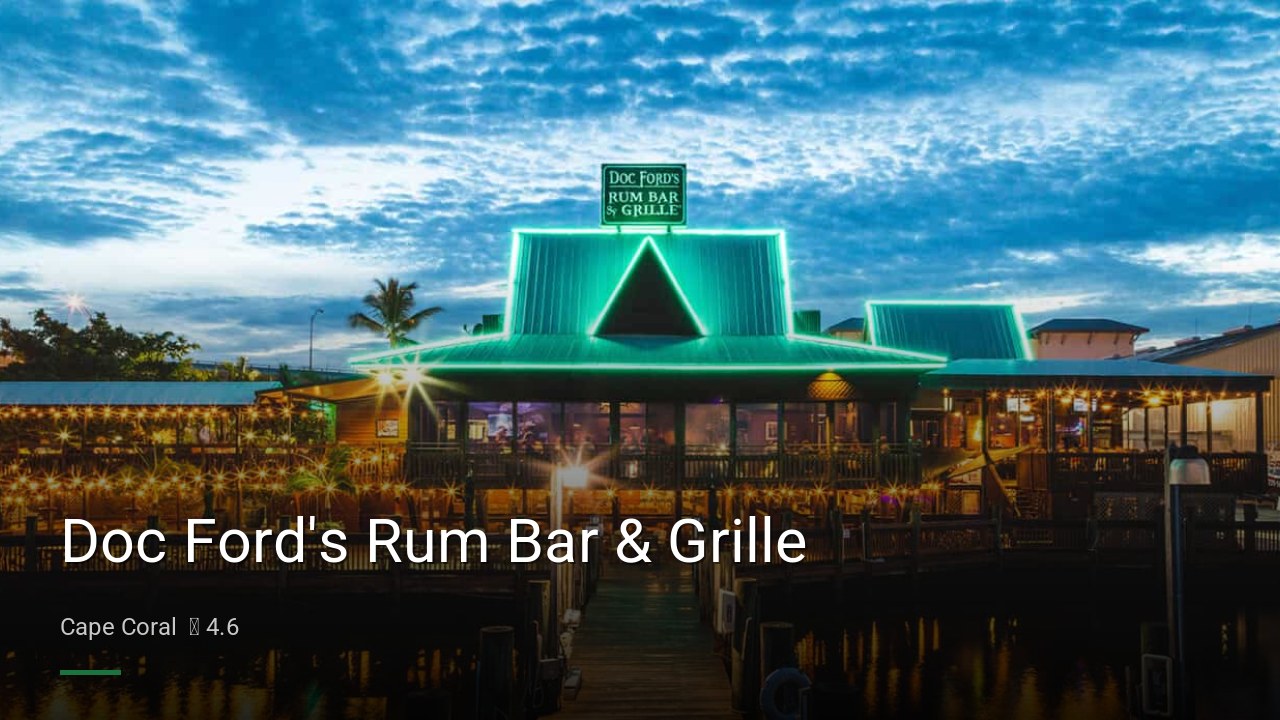 Doc Ford's Rum Bar & Grille - Sports Bars in Cape Coral