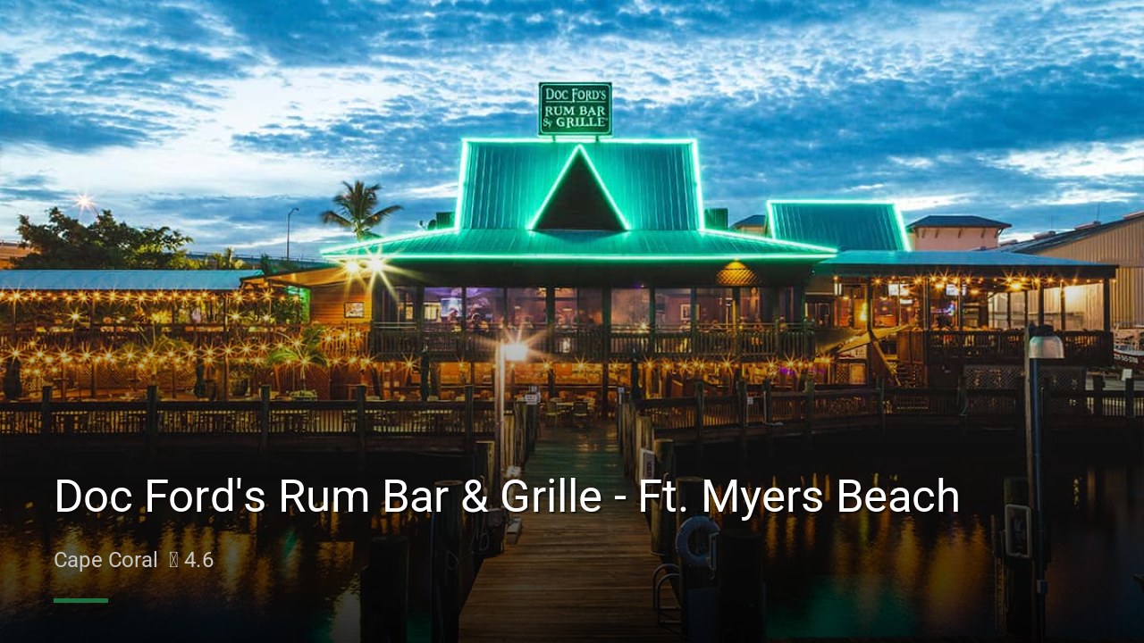 Doc Ford's Rum Bar & Grille - Ft. Myers Beach - Sports Bars in Cape Coral