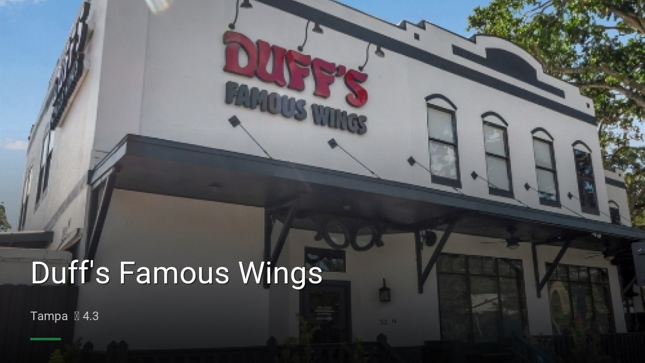 Duff's Famous Wings - Sports Bars in Tampa