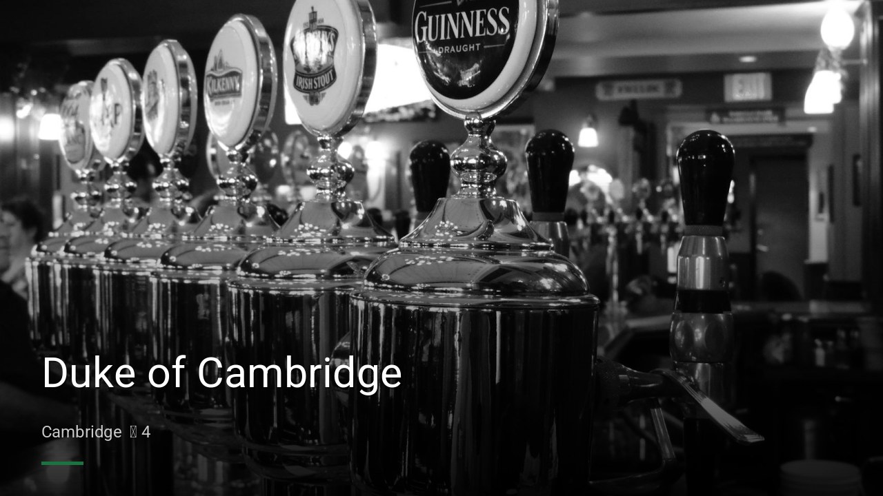 Duke of Cambridge — Pubs in Cambridge