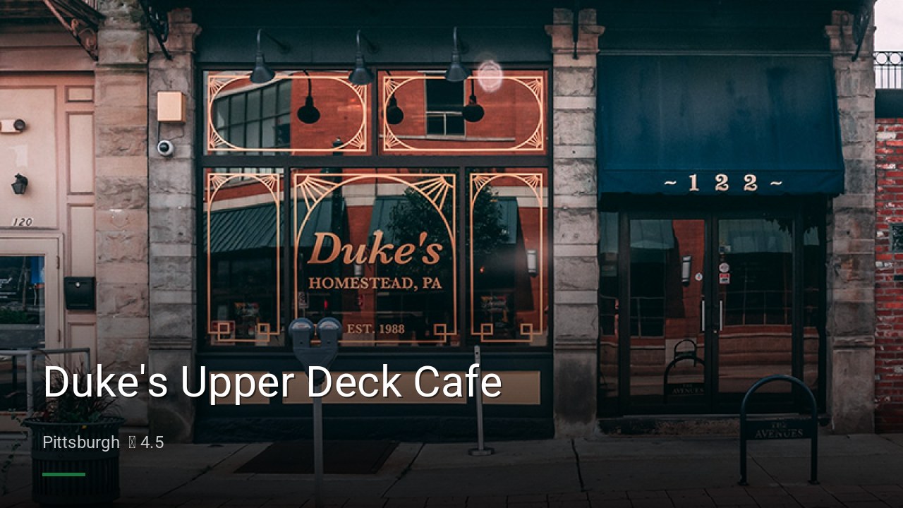 Duke's Upper Deck Cafe - Sports Bars in Pittsburgh