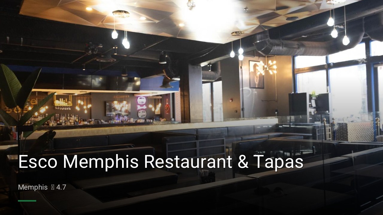 Esco Memphis Restaurant & Tapas - Sports Bars in Memphis