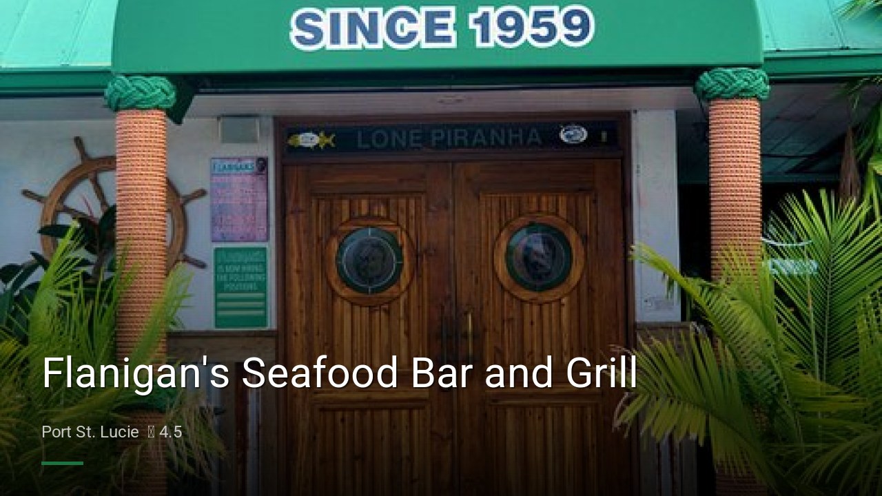 Flanigan's Seafood Bar and Grill - Sports Bars in Port St. Lucie