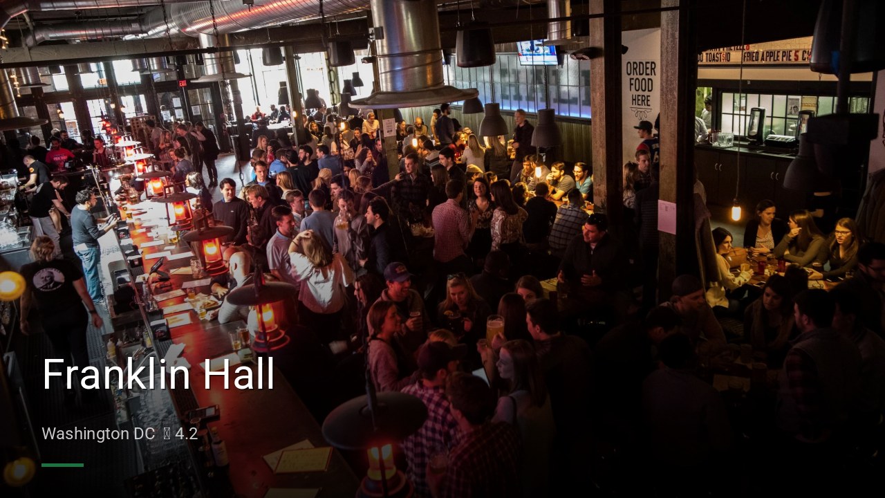 Franklin Hall - Sports Bars in Washington DC