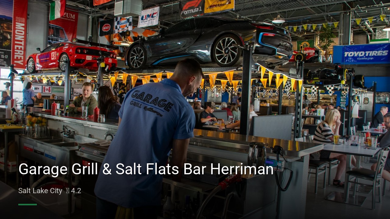 Garage Grill & Salt Flats Bar Herriman - Sports Bars in Salt Lake City