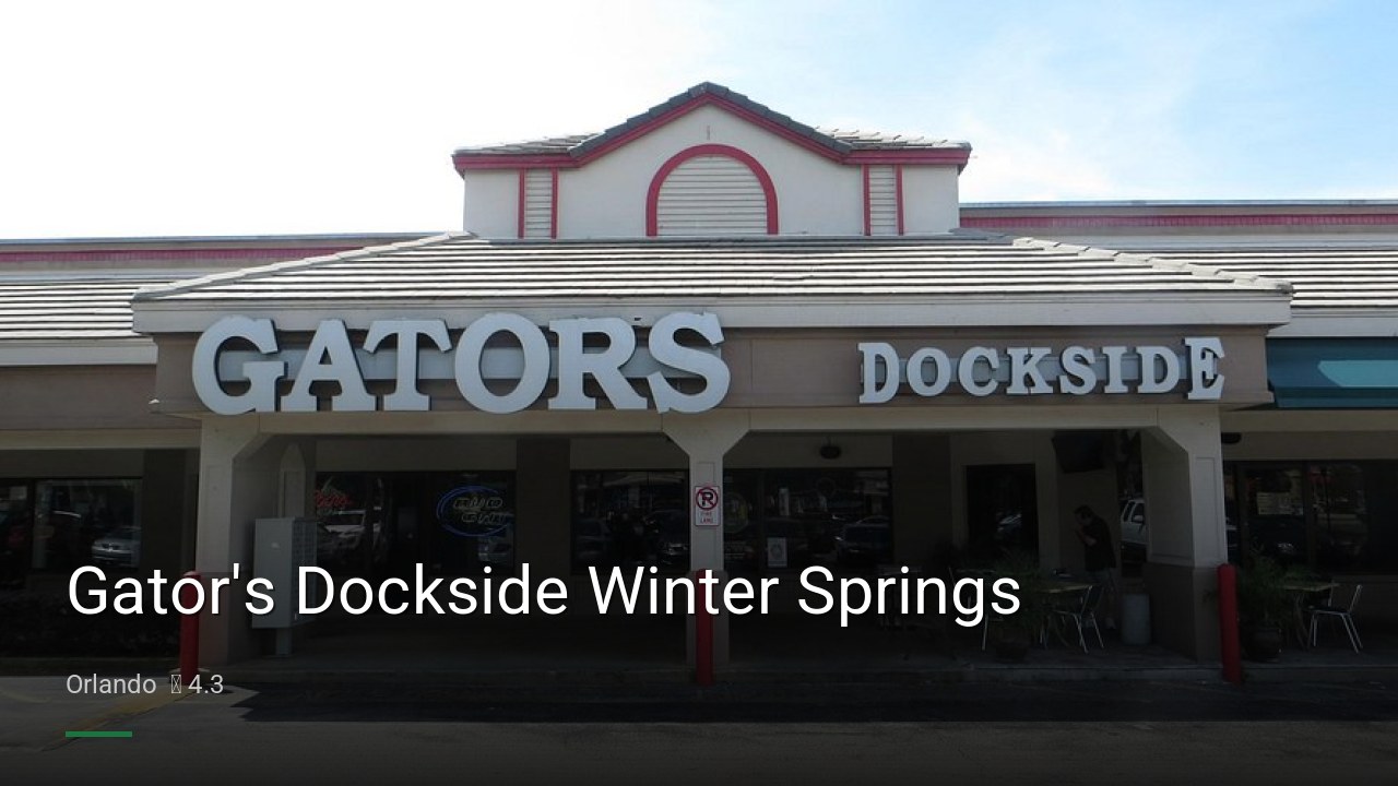 Gator's Dockside Winter Springs - Sports Bars in Orlando