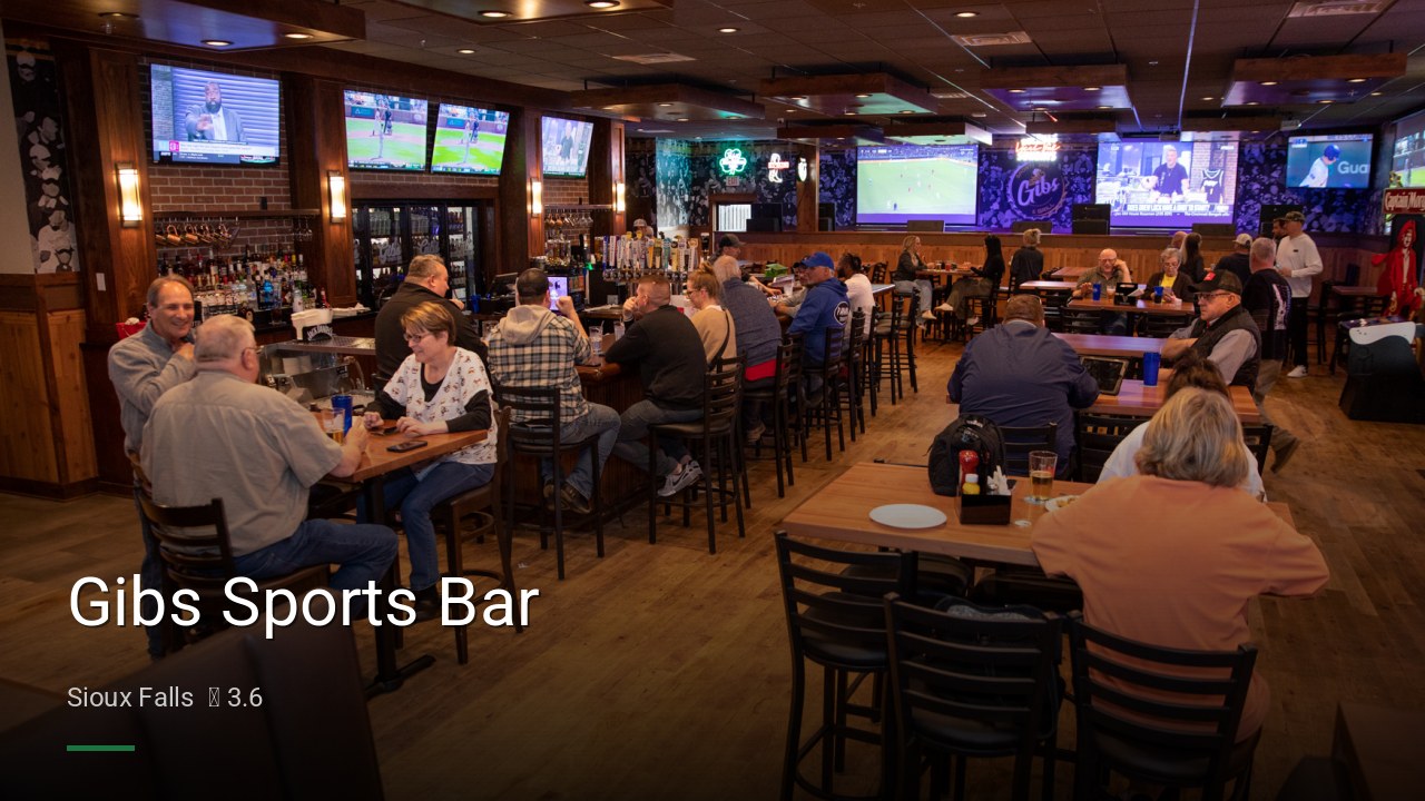 Gibs Sports Bar - Sports Bars in Sioux Falls