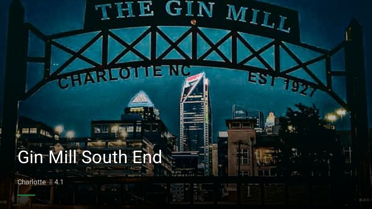 Gin Mill South End - Sports Bars in Charlotte