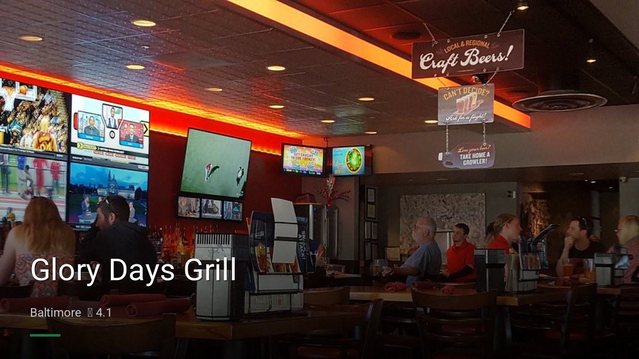 Glory Days Grill - Sports Bars in Baltimore