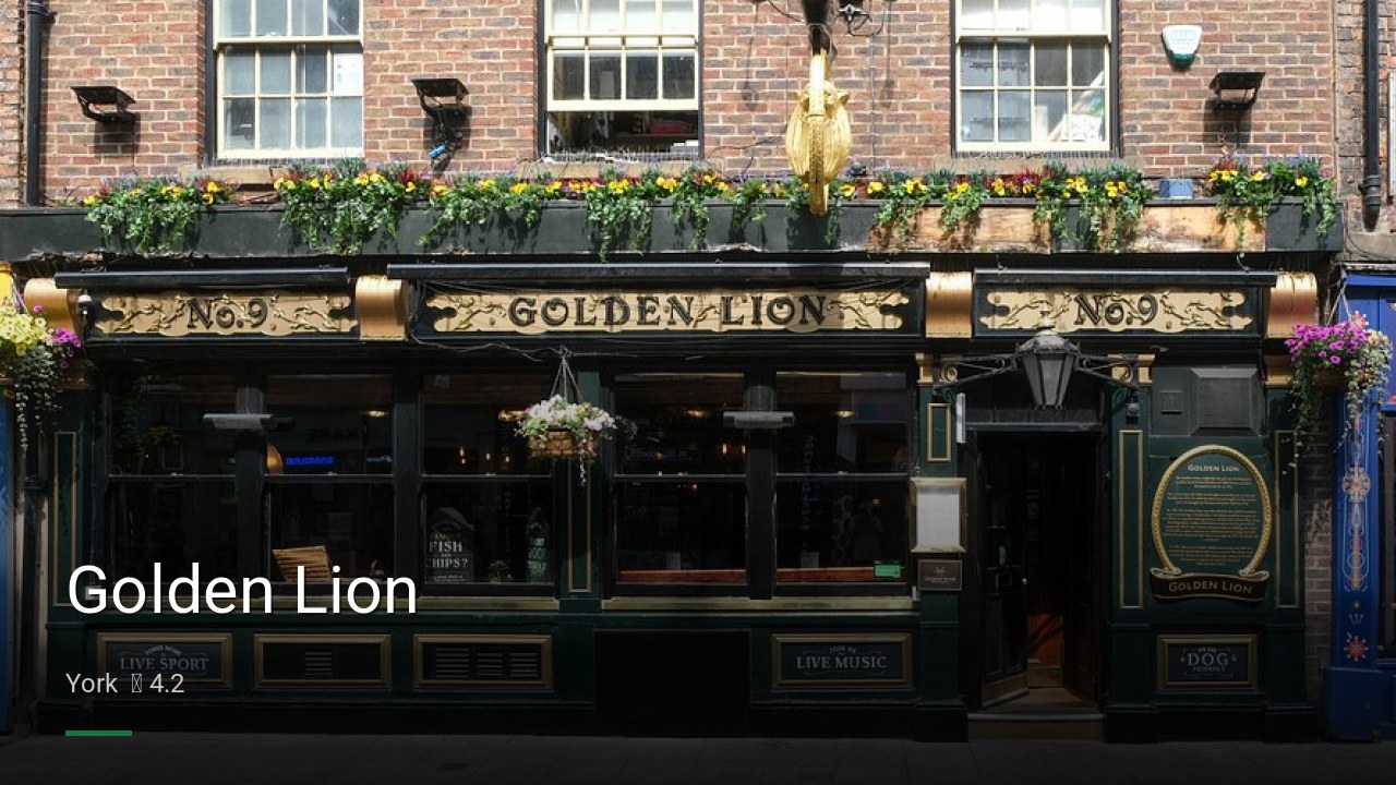 Golden Lion - Sports Bars in York