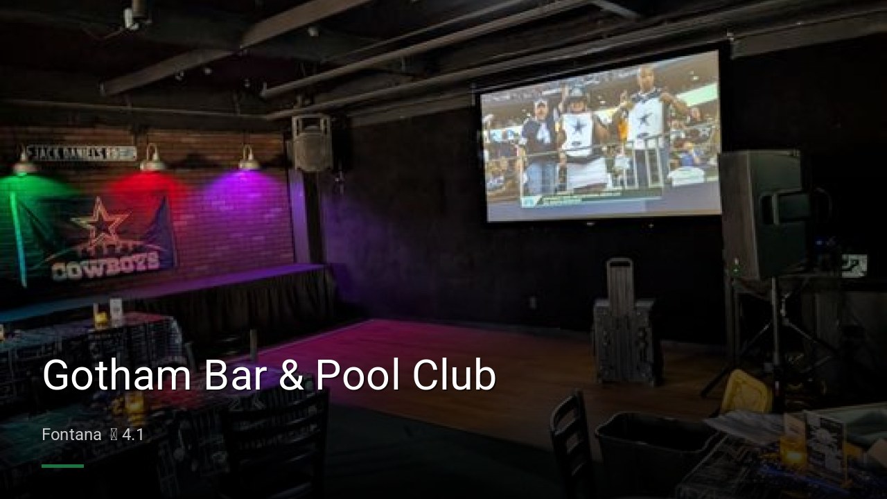 Gotham Bar & Pool Club - Sports Bars in Fontana