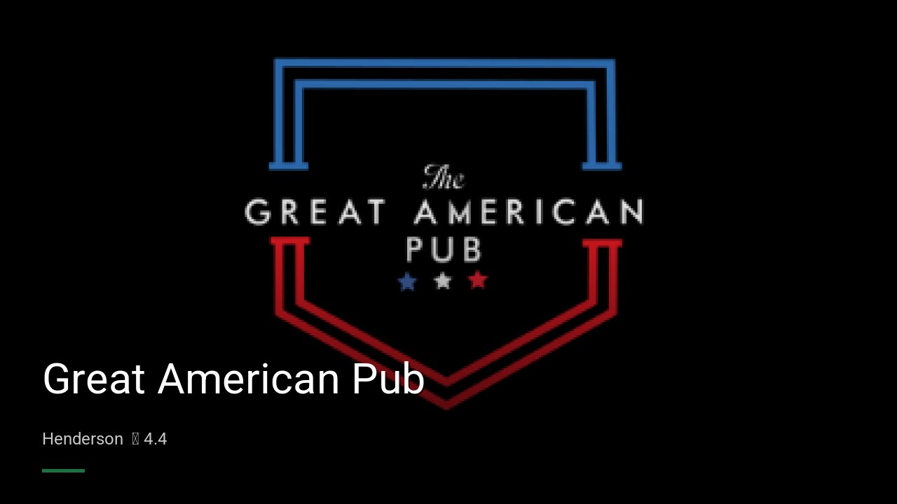 Great American Pub - Sports Bars in Henderson
