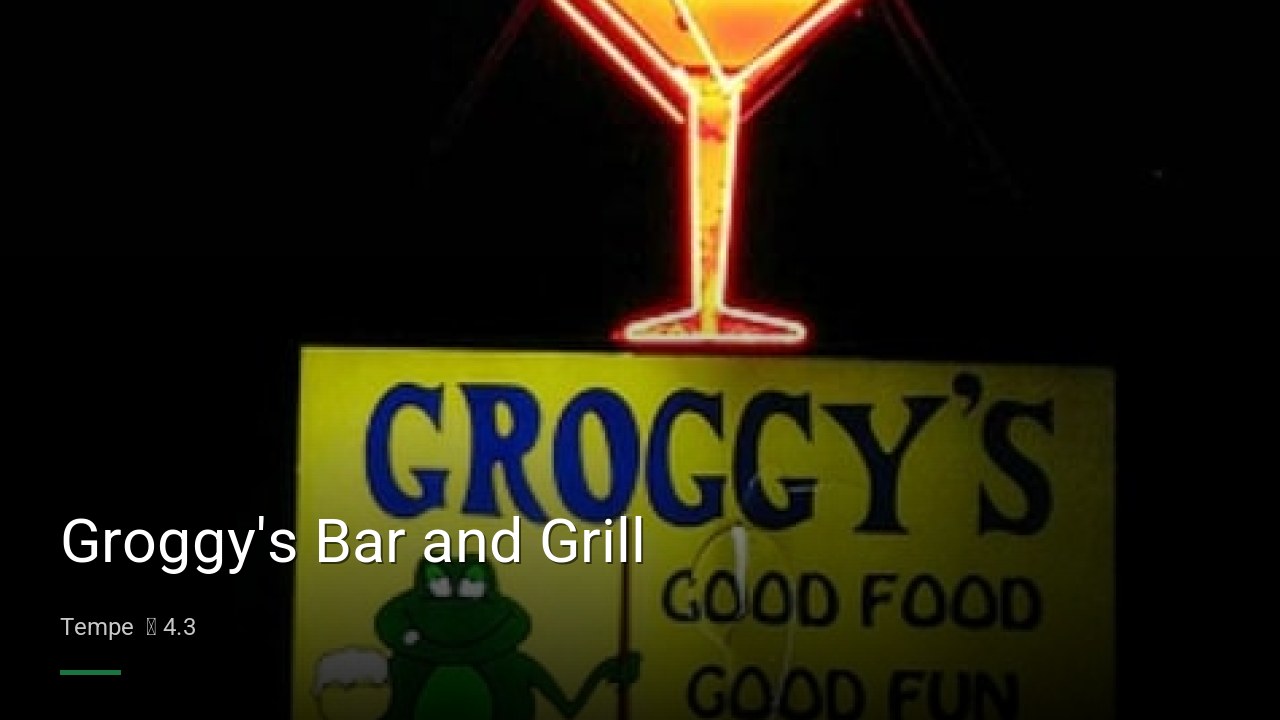 Groggy's Bar and Grill - Sports Bars in Tempe
