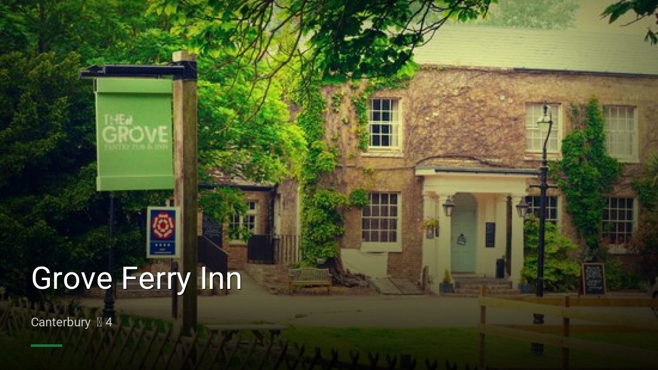 Grove Ferry Inn - Sports Bars in Canterbury
