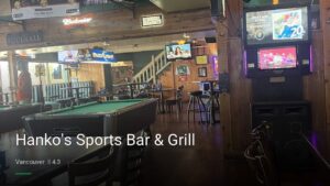 Hanko’s Sports Bar & Grill — Sports bars in Vancouver