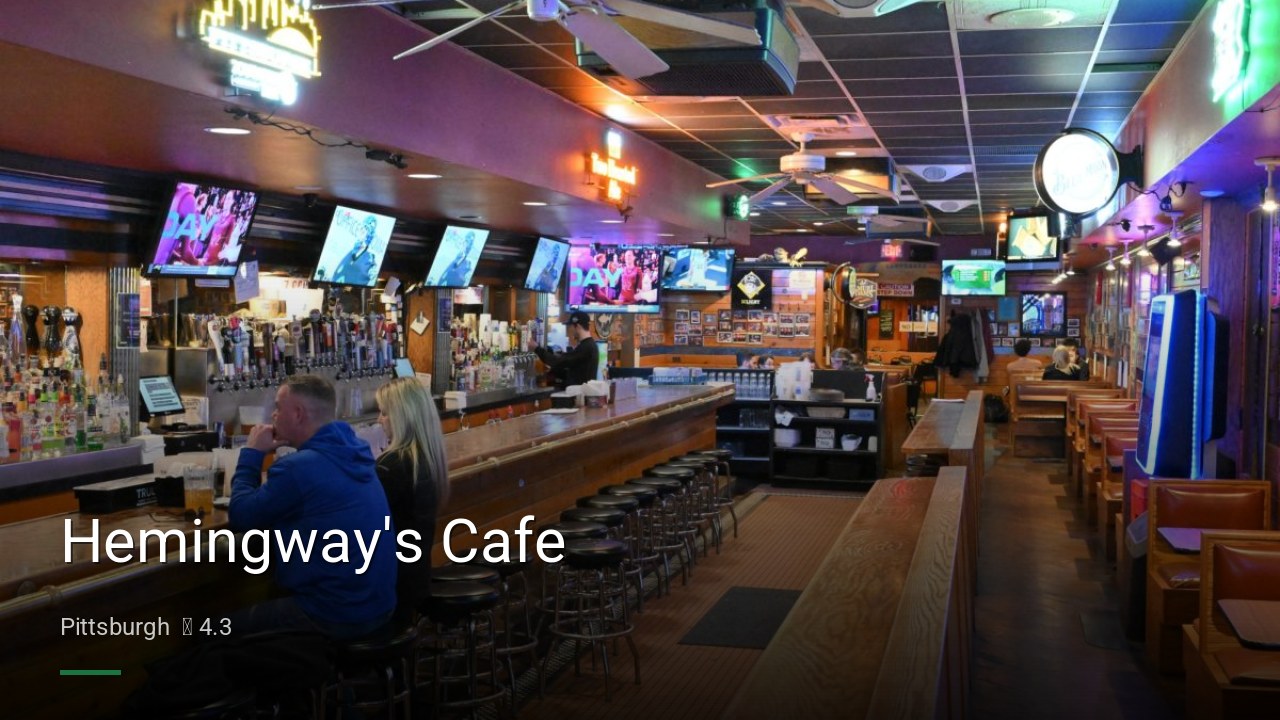 Hemingway's Cafe - Sports Bars in Pittsburgh