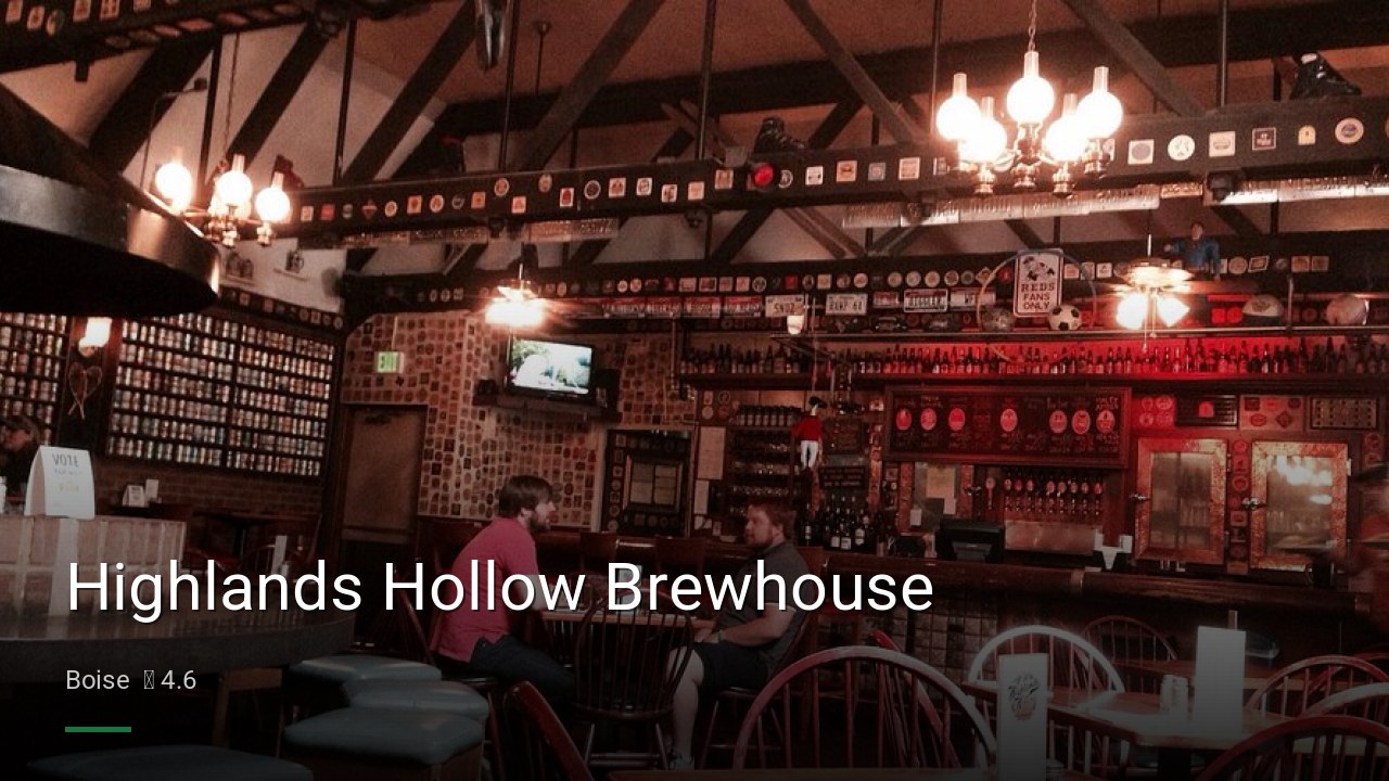 Highlands Hollow Brewhouse - Sports Bars in Boise