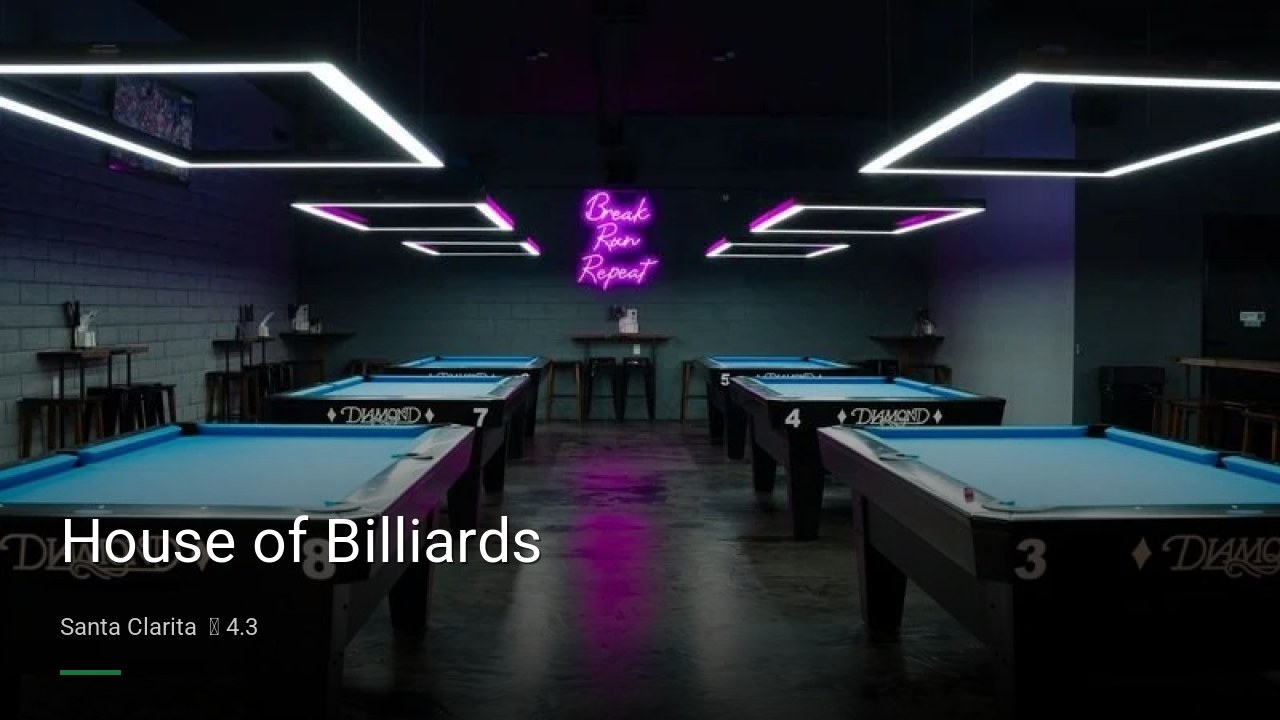 House of Billiards - Sports Bars in Santa Clarita