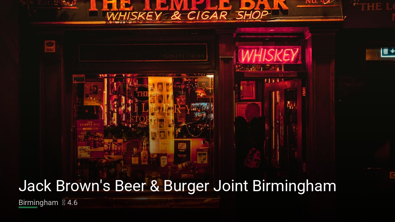 Jack Brown’s Beer & Burger Joint Birmingham — Sports bars in Birmingham