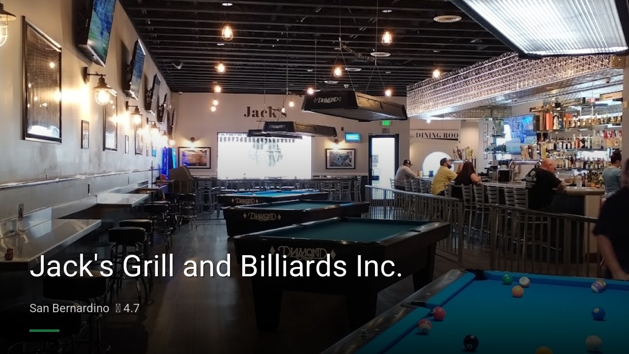 Jack's Grill and Billiards Inc. - Sports Bars in San Bernardino