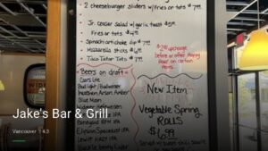 Jake’s Bar & Grill — Sports bars in Vancouver