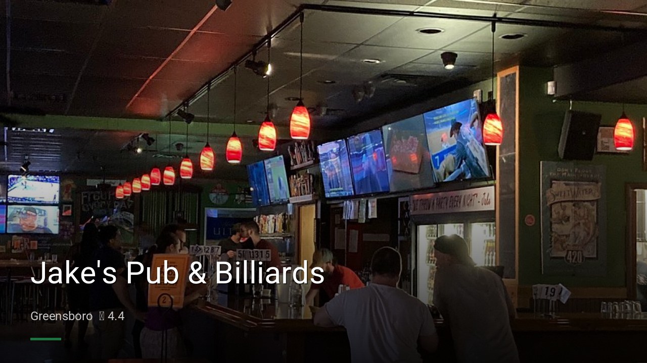 Jake's Pub & Billiards - Sports Bars in Greensboro