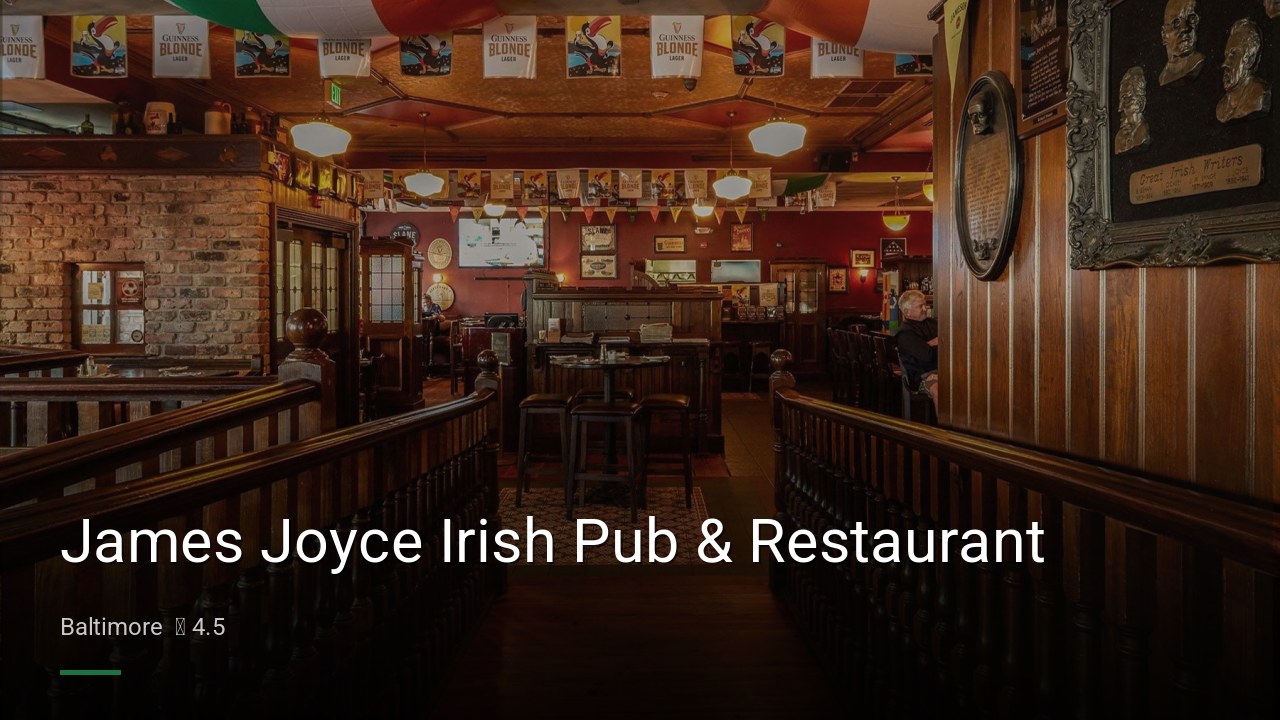 James Joyce Irish Pub & Restaurant - Sports Bars in Baltimore