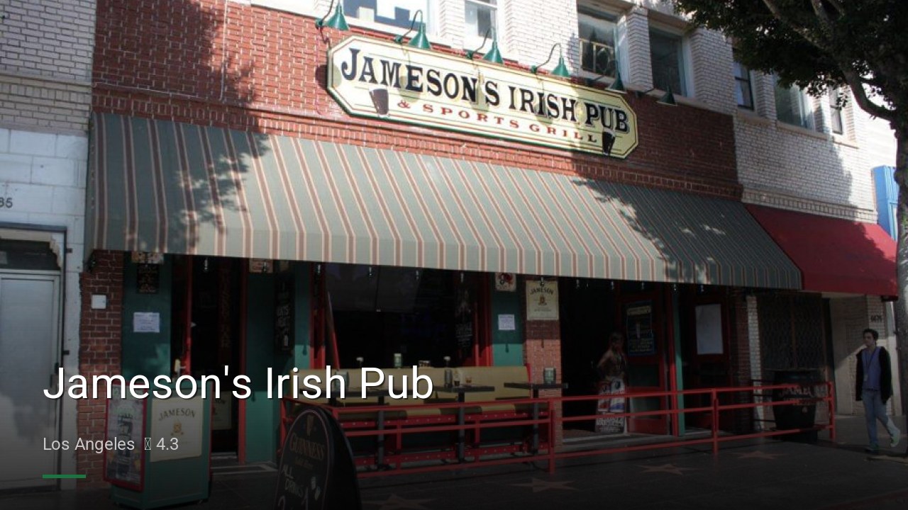 Jameson's Irish Pub - Sports Bars in Los Angeles