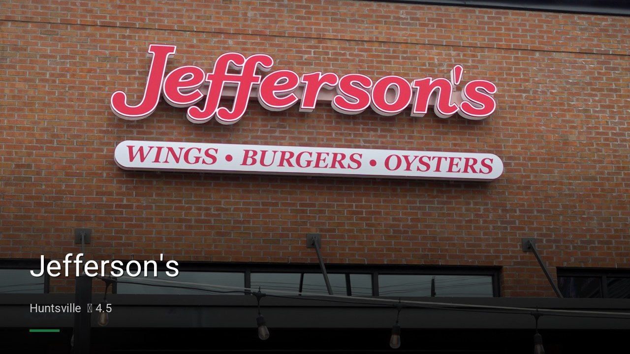 Jefferson's - Sports Bars in Huntsville