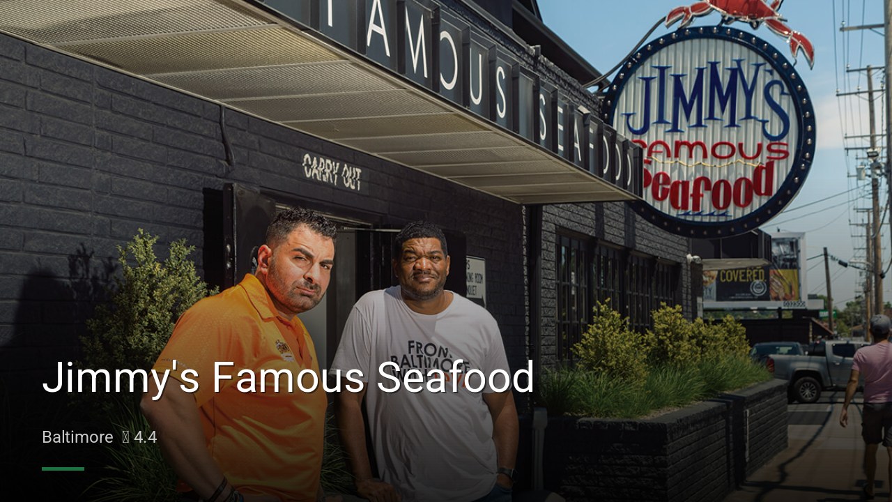 Jimmy's Famous Seafood - Sports Bars in Baltimore