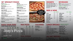 Joey’s Pizza — Sports bars in Ontario