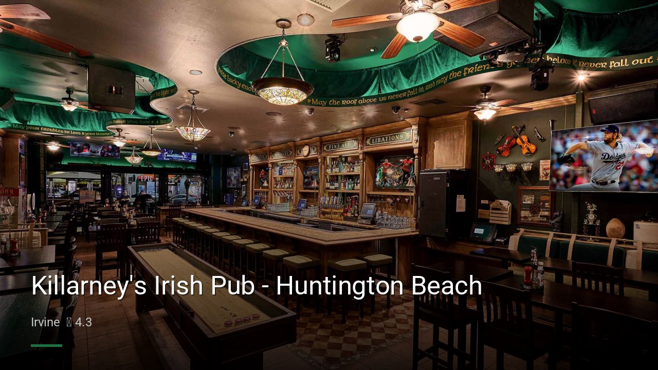Killarney's Irish Pub - Huntington Beach - Sports Bars in Irvine