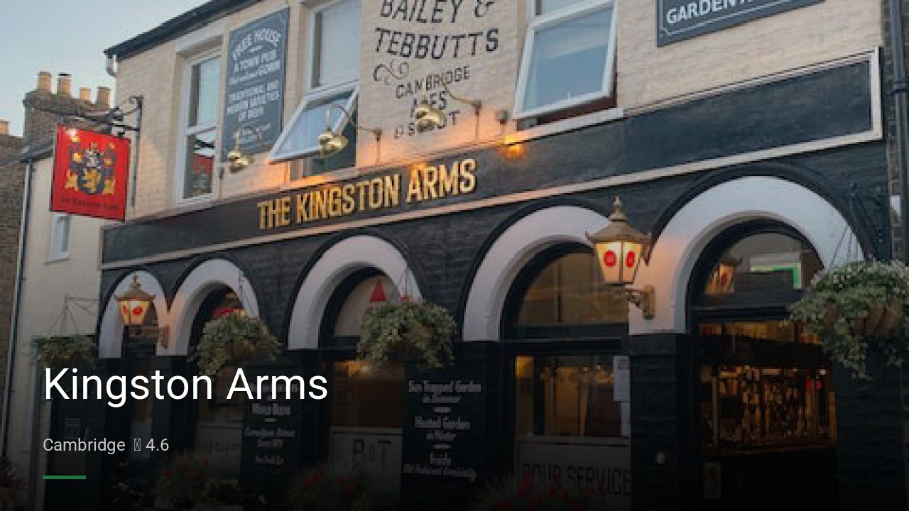 Kingston Arms - Sports Bars in Cambridge