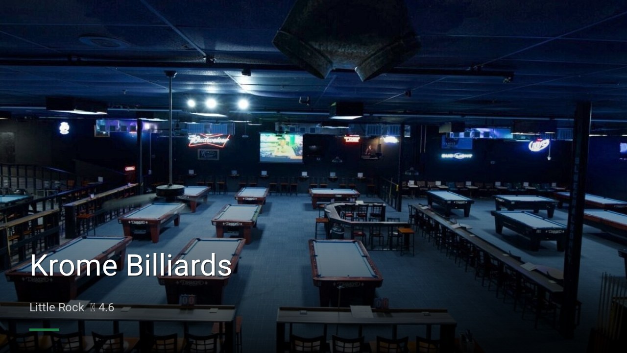 Krome Billiards - Sports Bars in Little Rock