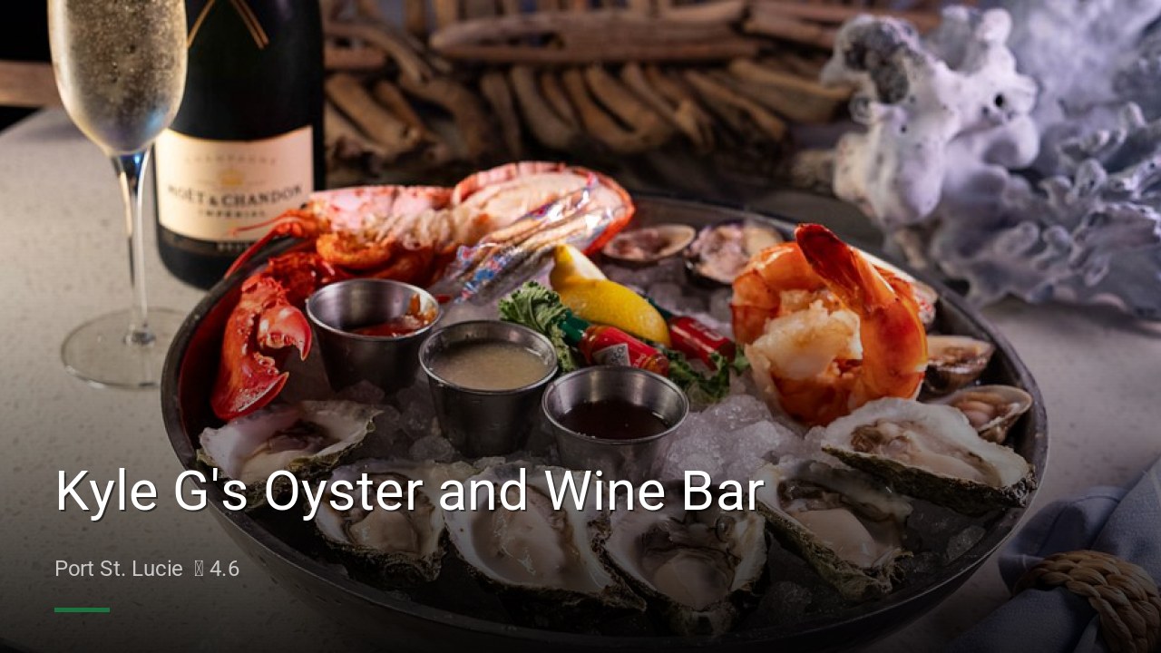 Kyle G's Oyster and Wine Bar - Sports Bars in Port St. Lucie